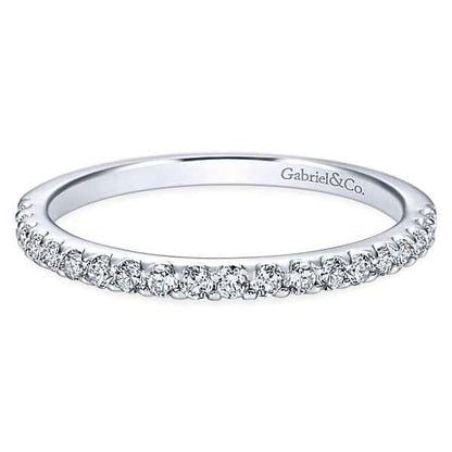 Gabriel & Co. 1/3 ct. tw. Round Diamond Wedding Band in 14K White Gold