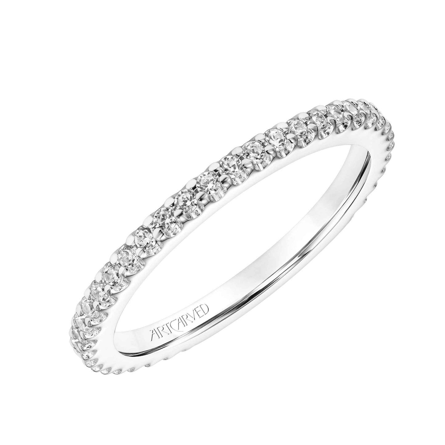 ArtCarved Classic 1/3 ct. tw. Diamond Wedding Band in 14K White Gold