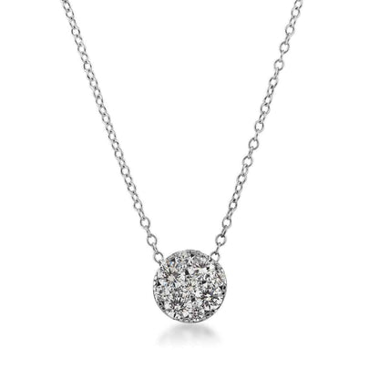 Adamante 5/8 ct. tw. Lab Grown Diamond Cluster Pendant in 10K White Gold