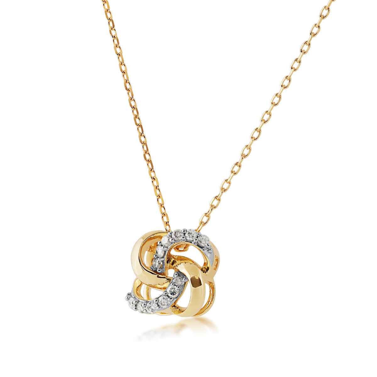 Love Knot 1/10 ct. tw. Diamond Pendant in 10K Yellow Gold