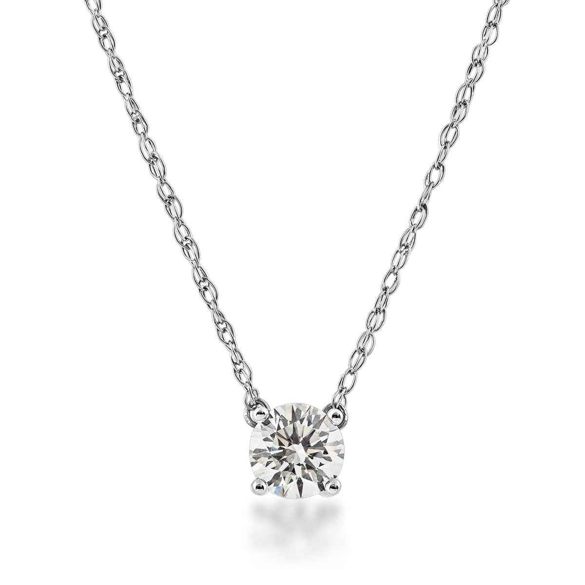 Adamante 1/2 ct. tw. Lab-Grown Diamond Solitaire Pendant in 14K White Gold