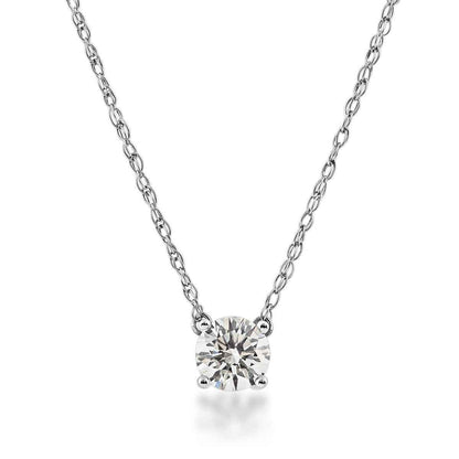 Adamante 1/2 ct. tw. Lab-Grown Diamond Solitaire Pendant in 14K White Gold