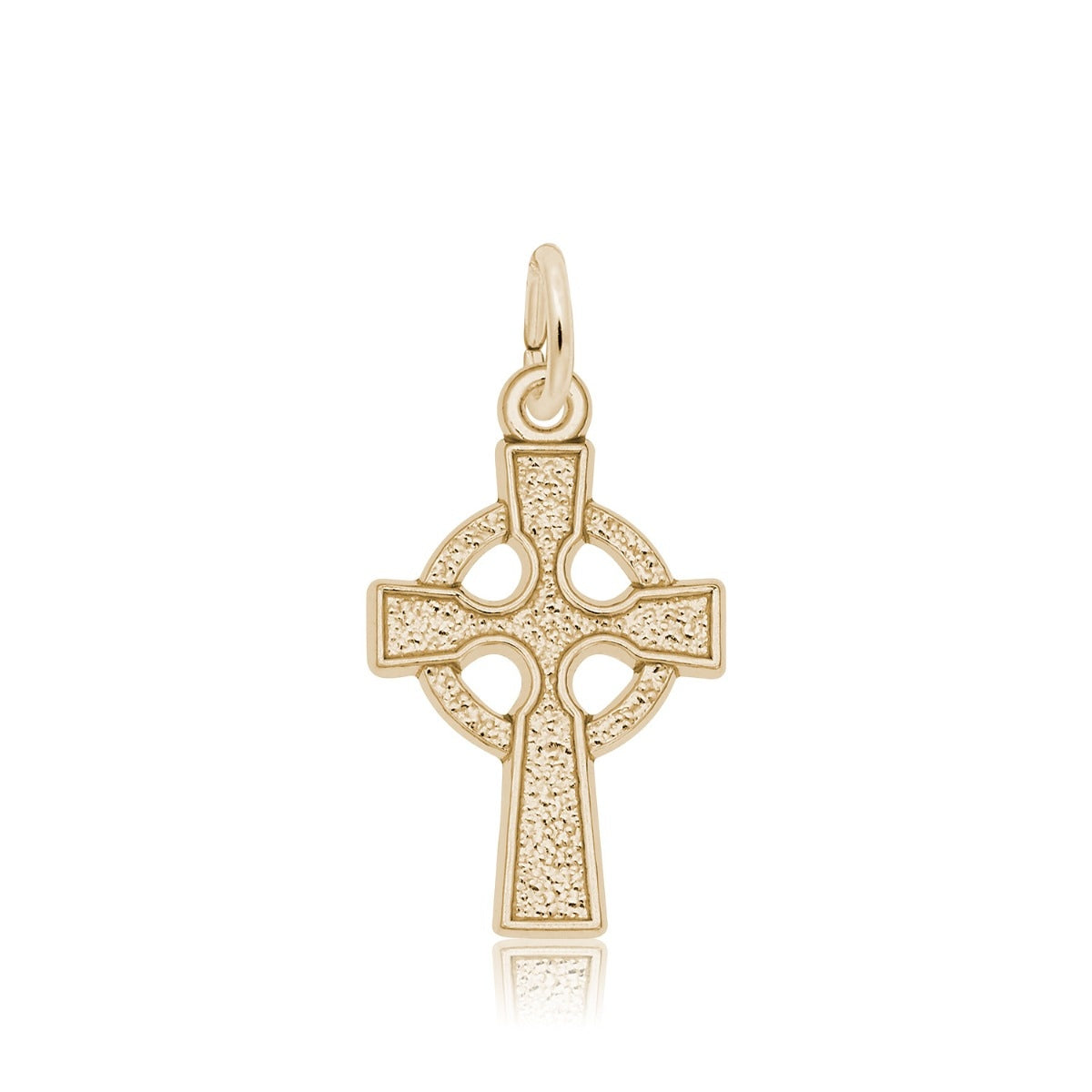 Celtic Cross Charm in 14K Yellow Gold