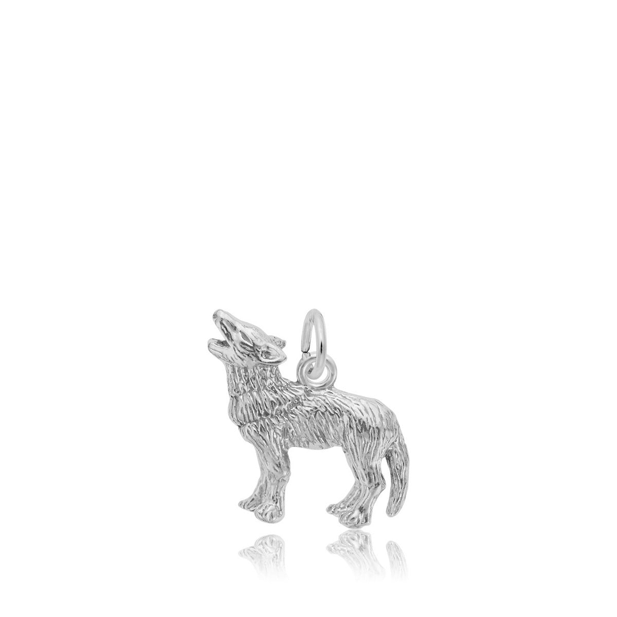 Wolf Charm in Sterling Silver