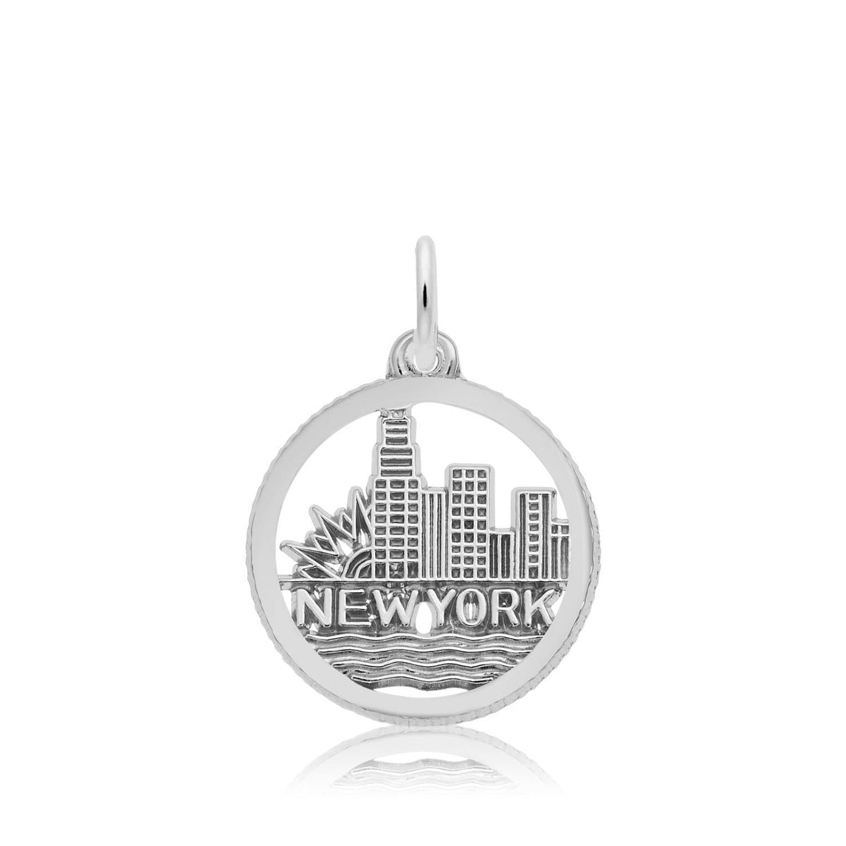 New York City Skyline Charm in Sterling Silver