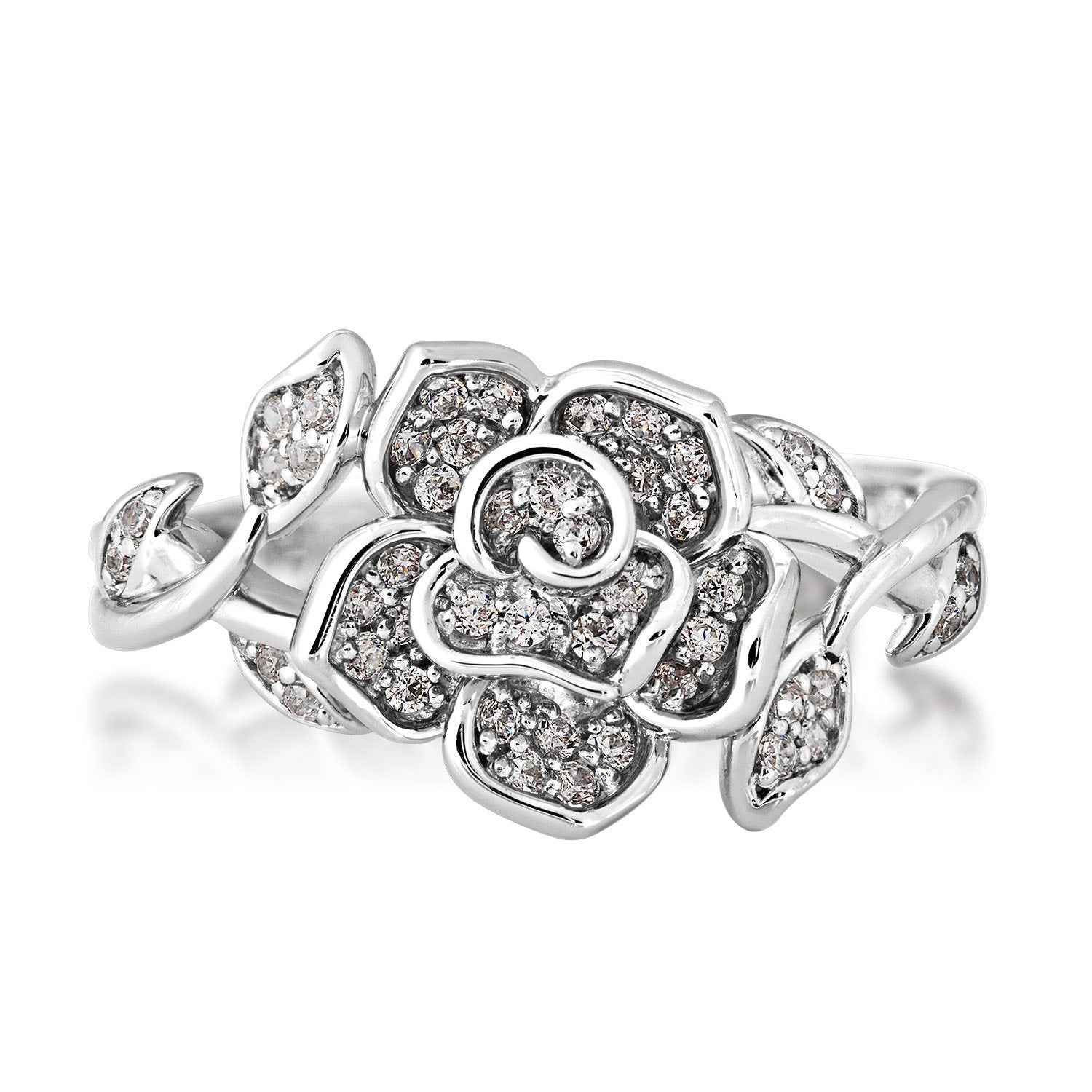 Enchanted Disney Belle 1/4 ct. tw. Diamond Rose Ring in Sterling Silver