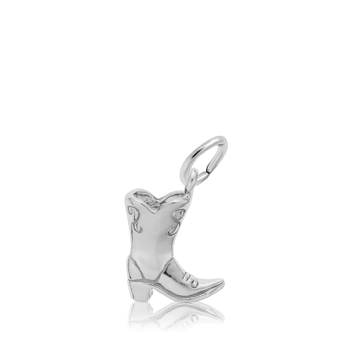 Cowboy Boot Charm in Sterling Silver