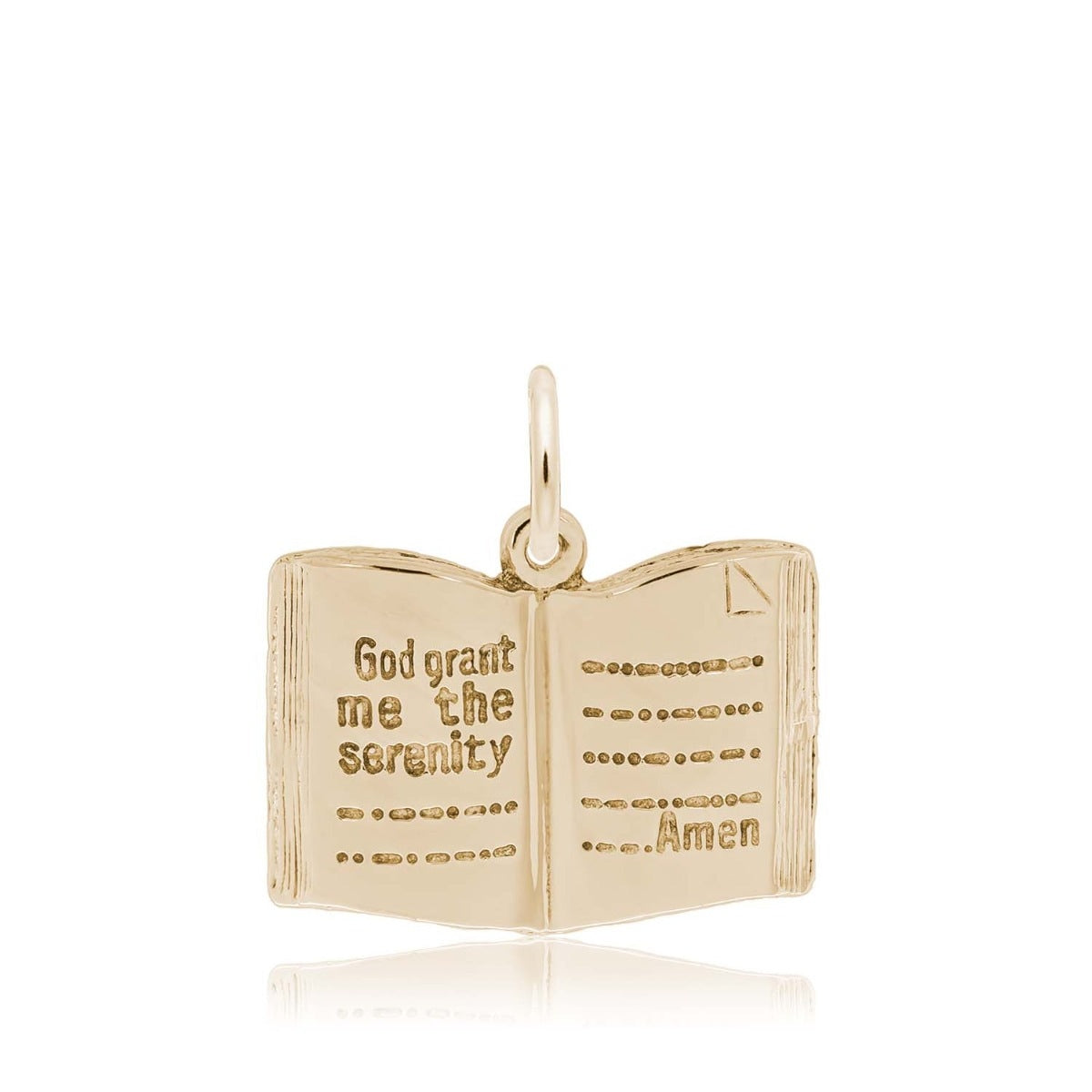 Serenity Prayer Charm in 14K Yellow Gold