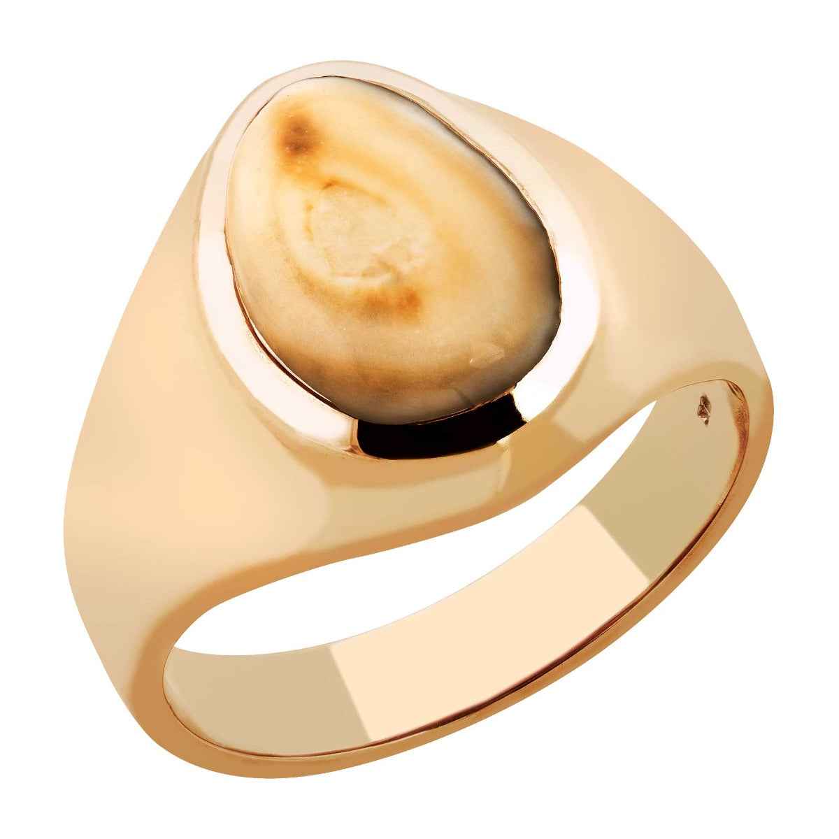 Men's Elk Ivory Ring in 14K Yellow Gold - I41782 Big Sky