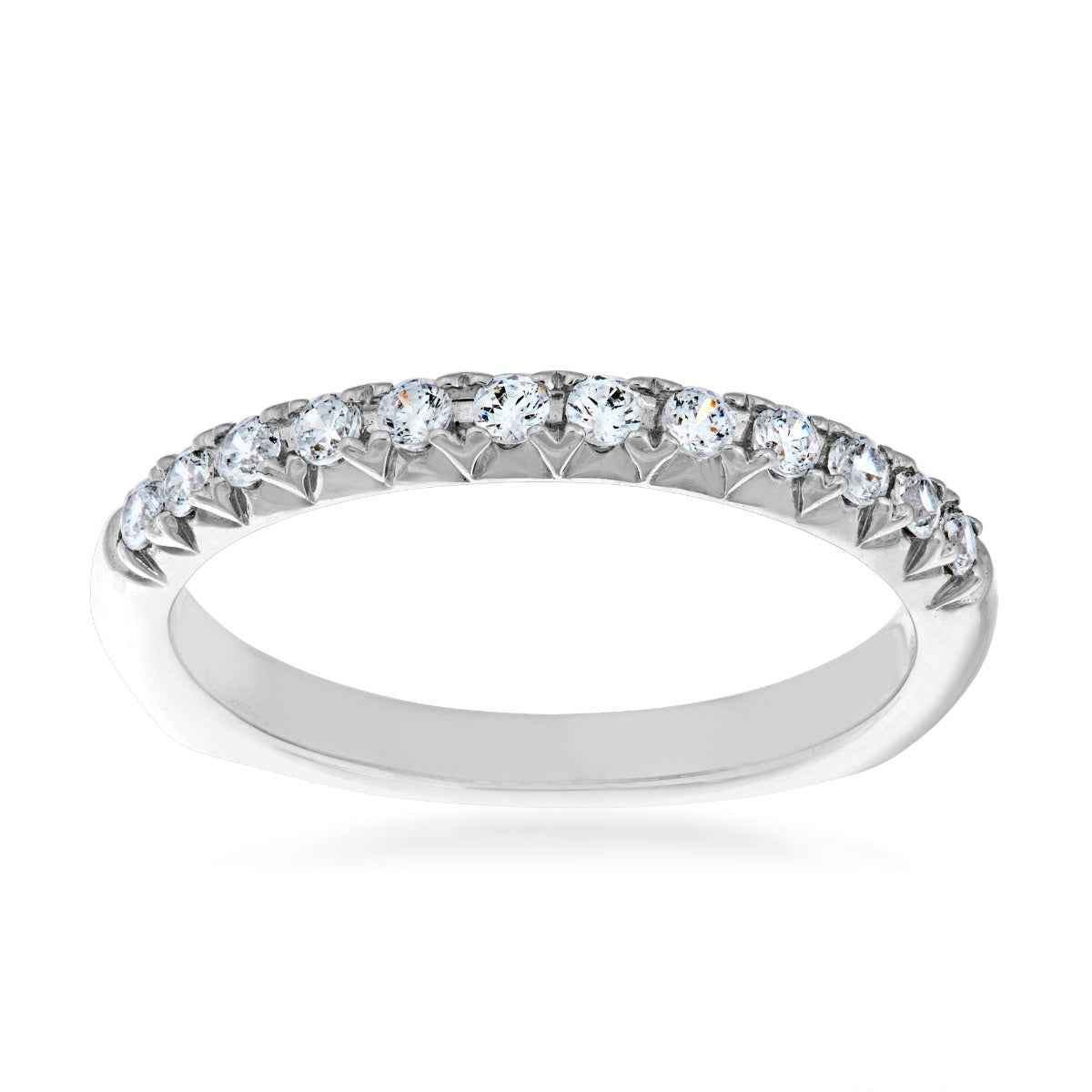 Valina 1/4 ct. tw. Round Diamond Wedding Band in 14K White Gold