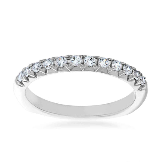 Valina 1/4 ct. tw. Round Diamond Wedding Band in 14K White Gold