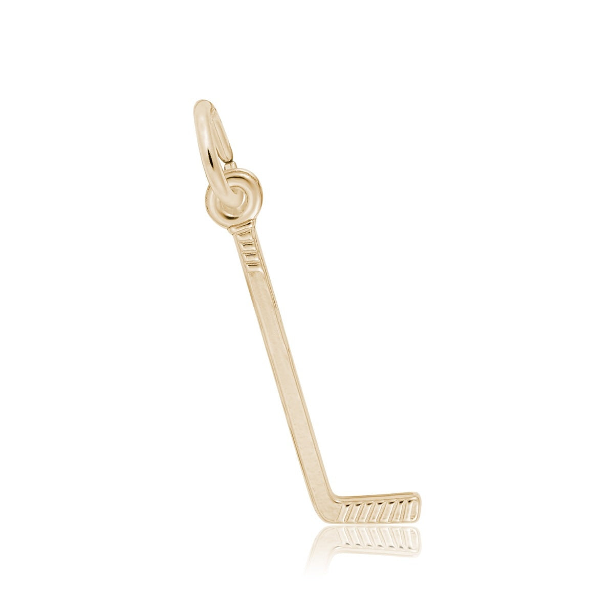 Small Hockey Stick Charm in 14K Yellow Gold