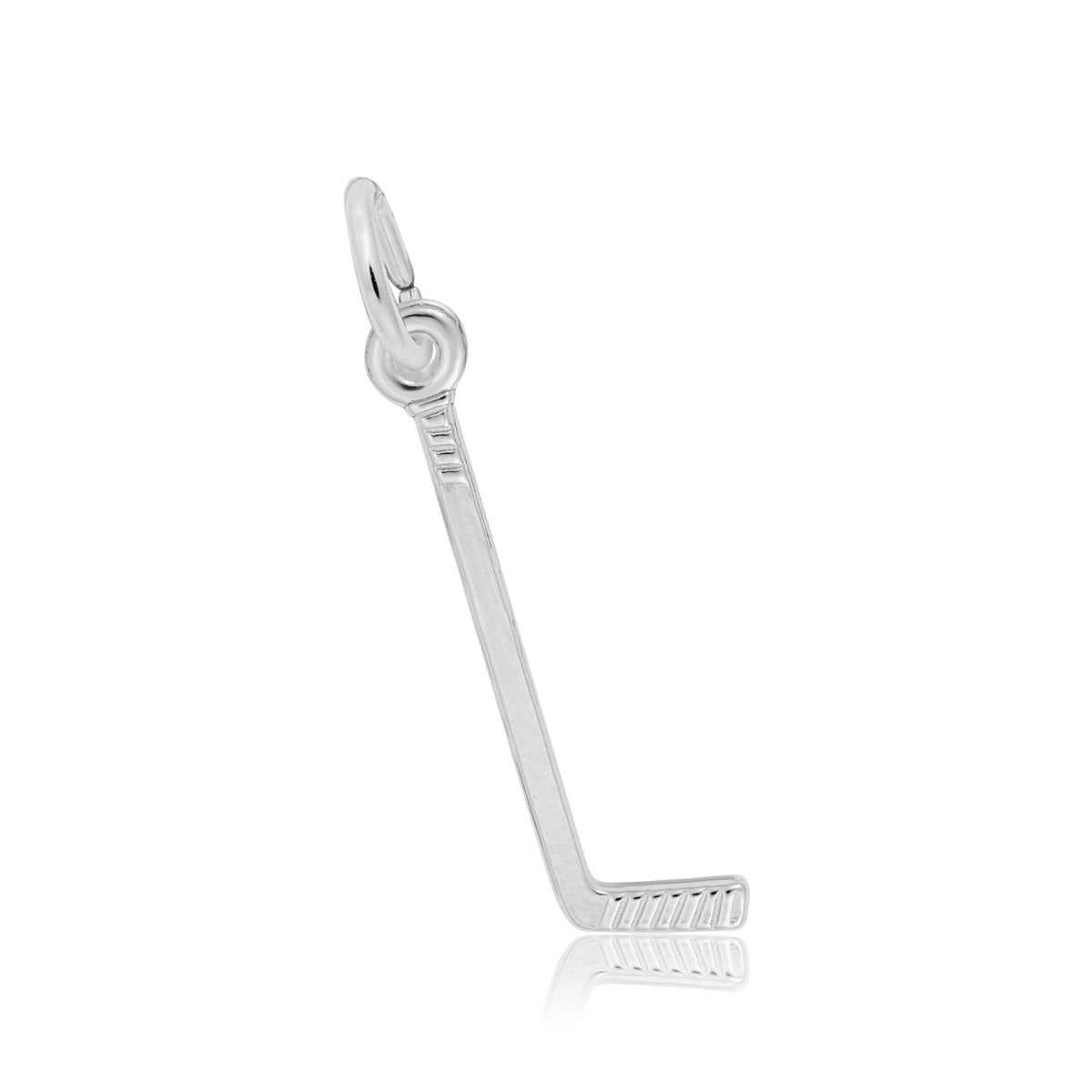 Small Hockey Stick Charm in Sterling Silver
