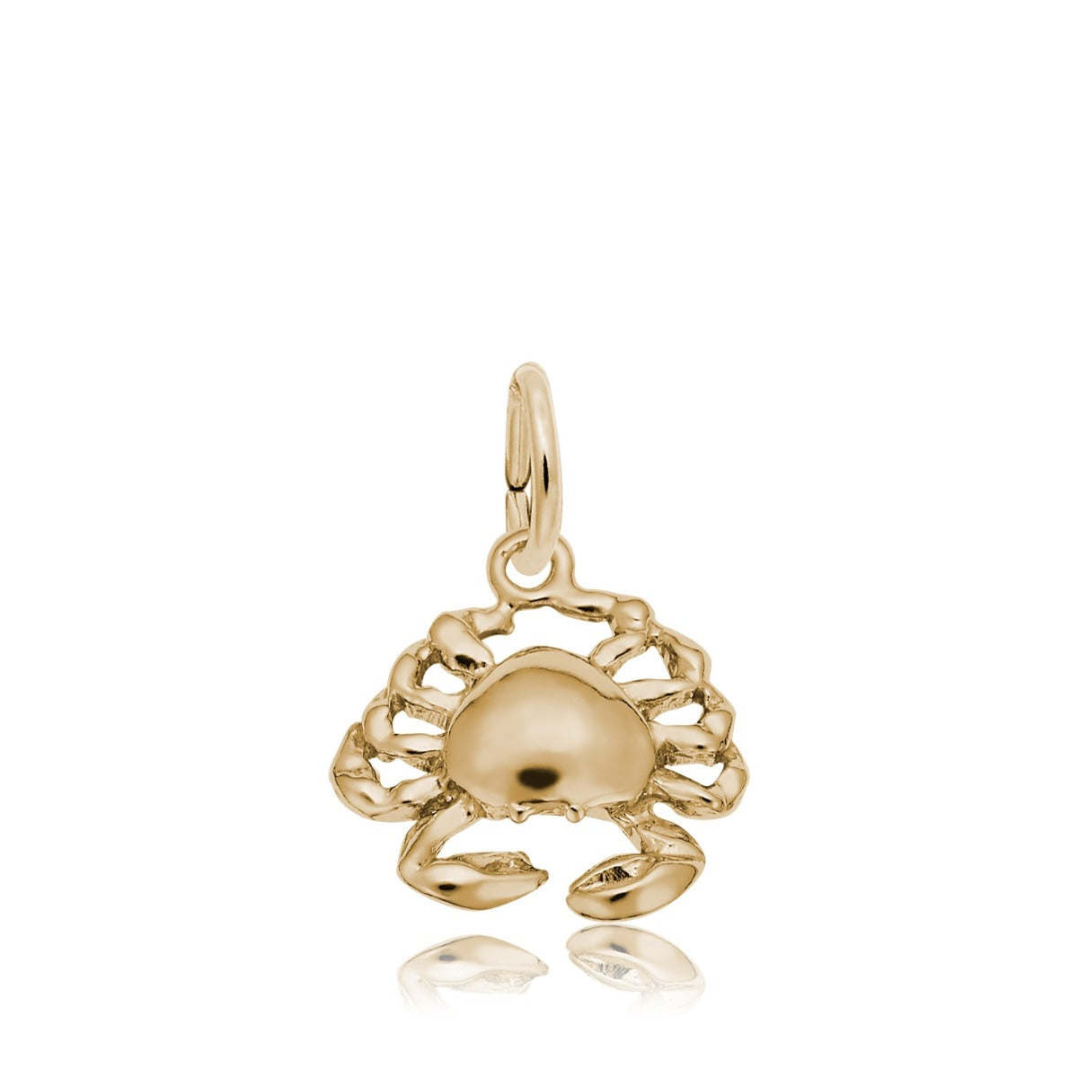 Small Crab Charm in 14K Yellow Gold