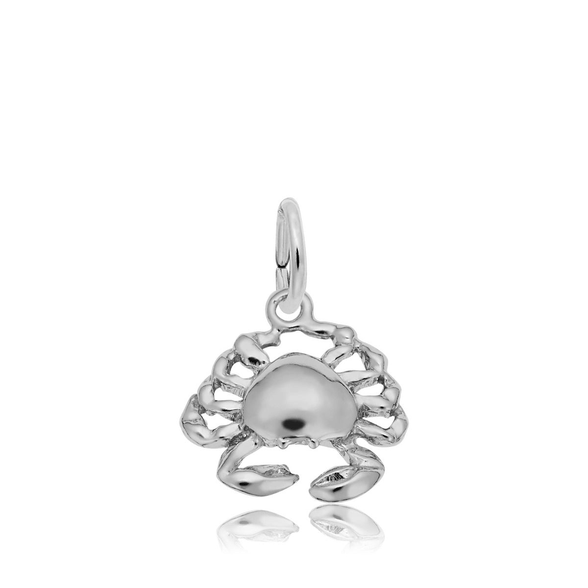 Small Crab Charm in Sterling Silver
