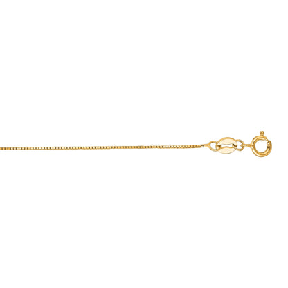 .6mm 20-inch Box Chain 10K Yellow Gold front view
