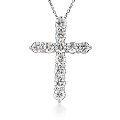 2 ct. tw. Diamond Cross Pendant in 14K White Gold