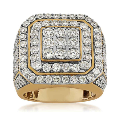 Diamond 5 ct. tw. Cluster Square Ring in 10K Yellow Gold