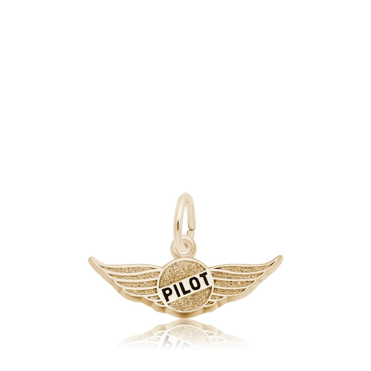 Pilotâ€™s Wings Charm in 14K Yellow Gold