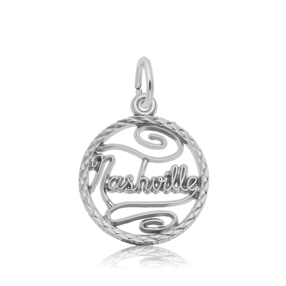 Nashville Disc Charm in Sterling Silver