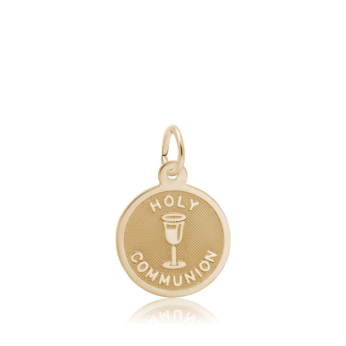Holy Communion Disc Charm in 14K Yellow Gold