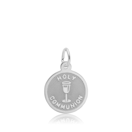 Holy Communion Disc Charm in Sterling Silver