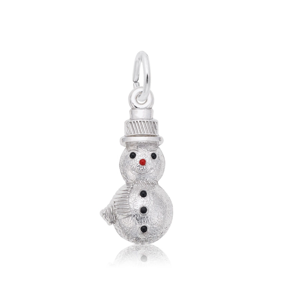 Snowman Charm in Sterling Silver
