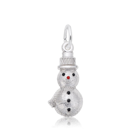Snowman Charm in Sterling Silver