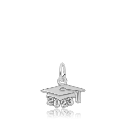 Grad Cap 2023 Charm in Sterling Silver