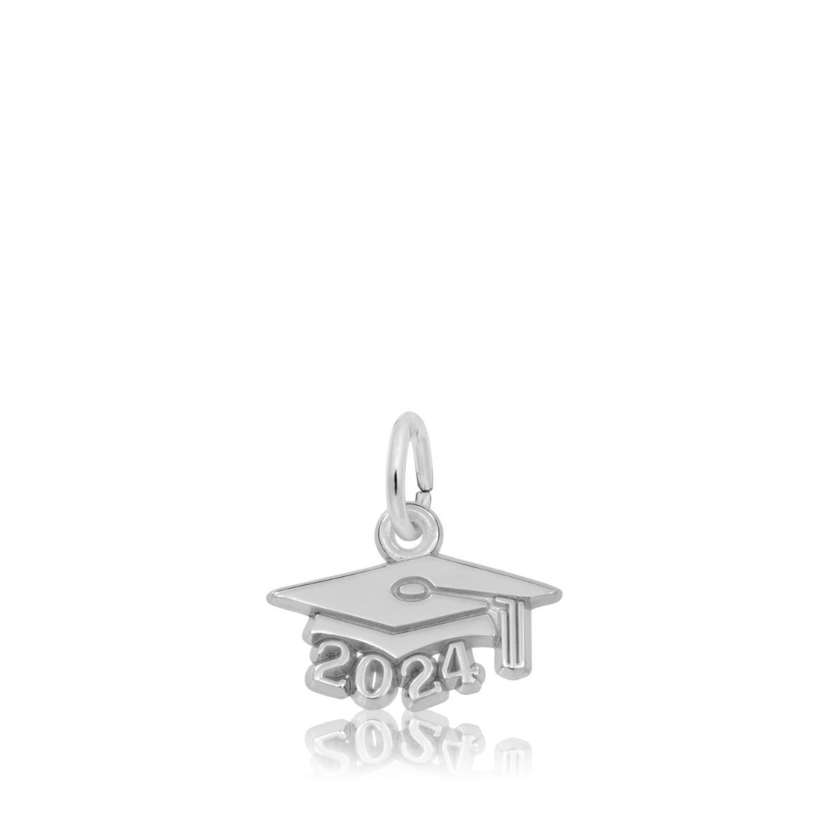 Grad Cap 2024 Charm in Sterling Silver