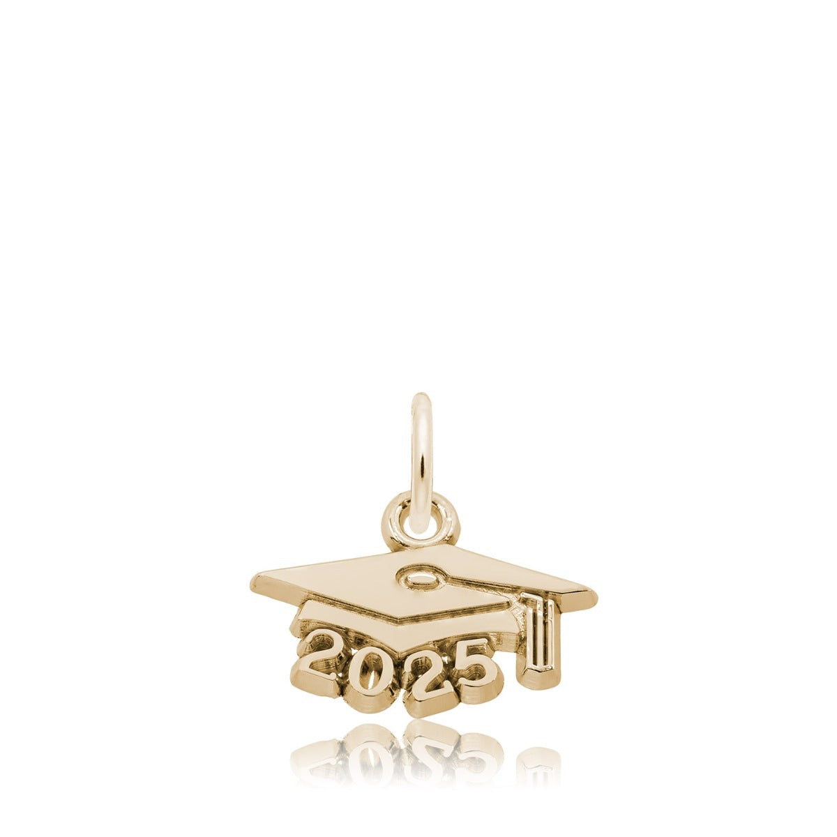 Grad Cap 2025 Charm in 14K Yellow Gold