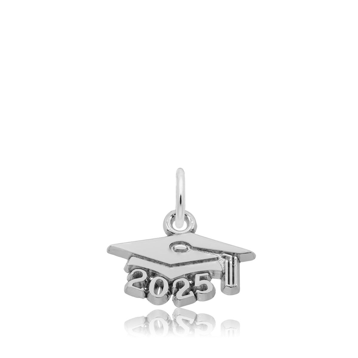 Grad Cap 2025 Charm in Sterling Silver