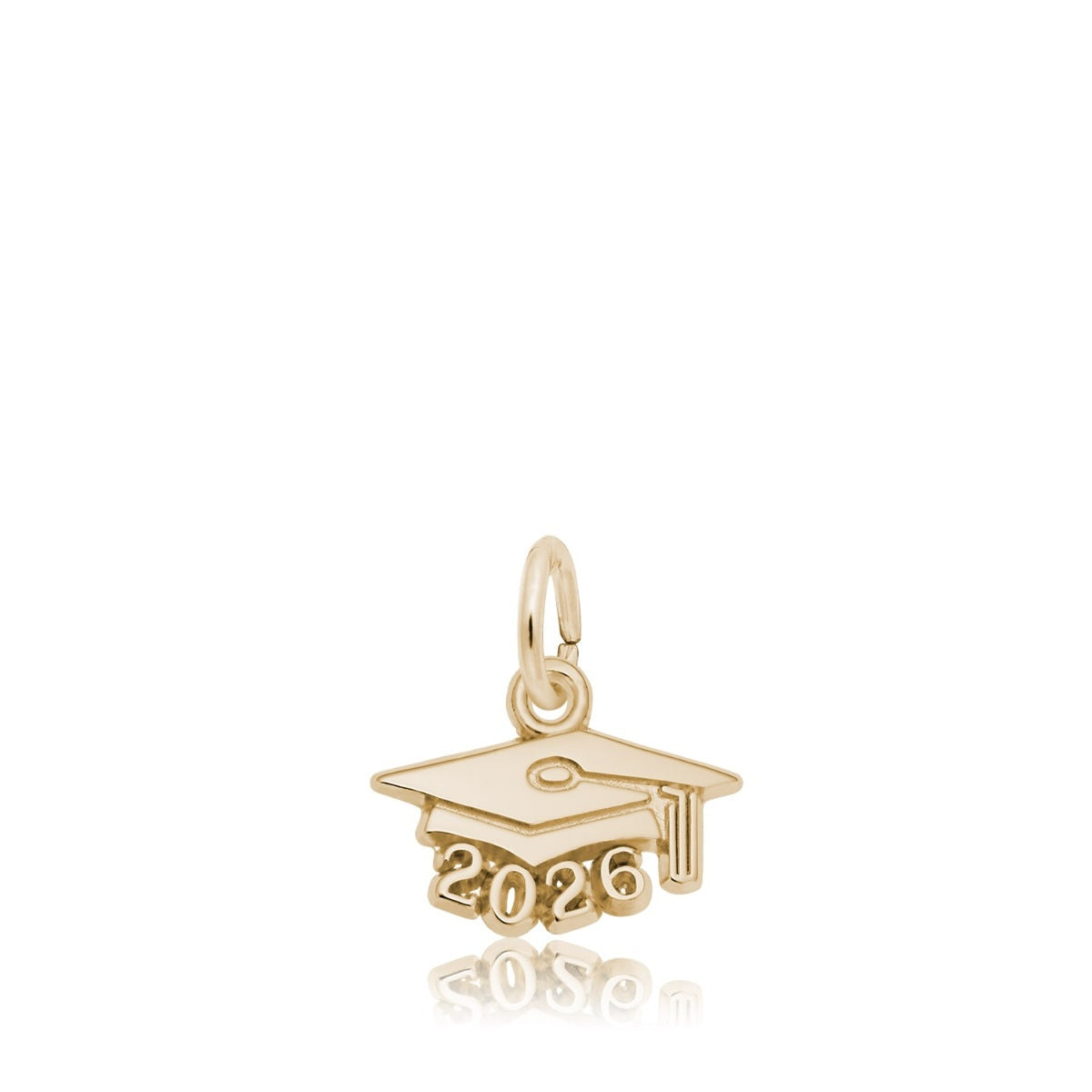 Grad Cap 2026 Charm in 14K Yellow Gold