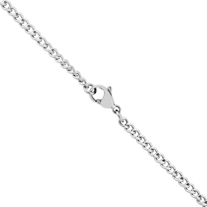 20-inch Chain in Stainless Steel front view