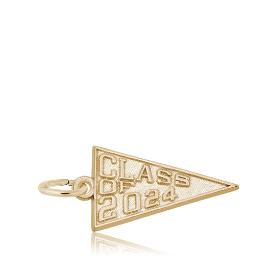 Class of 2024 Pennant Charm in 14K Yellow Gold