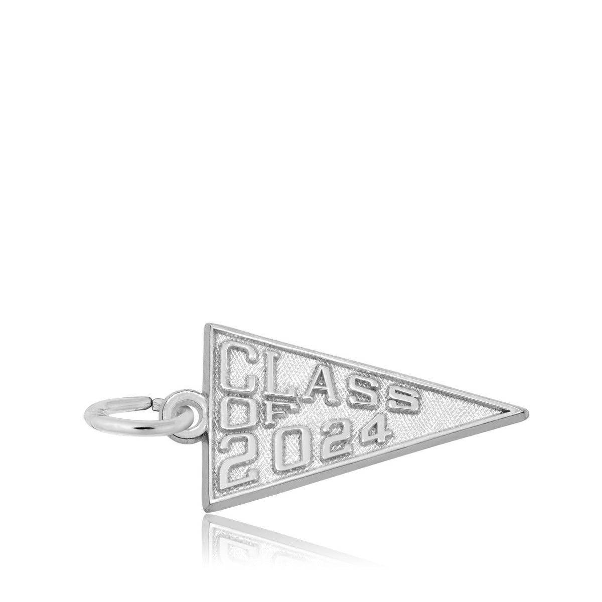 Class of 2024 Pennant Charm in Sterling Silver