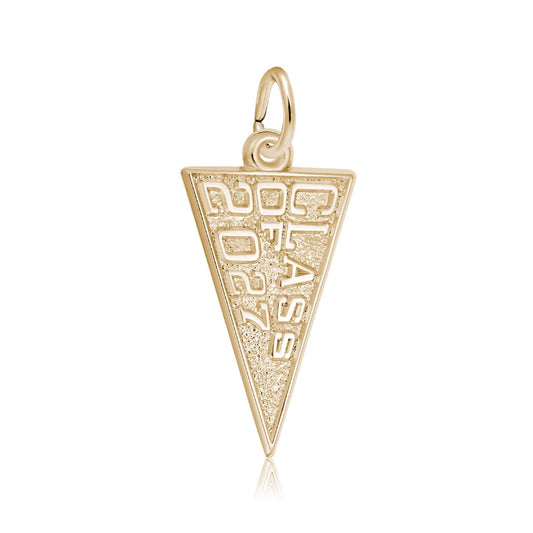 Class of 2027 Pennant Charm in 14K Yellow Gold
