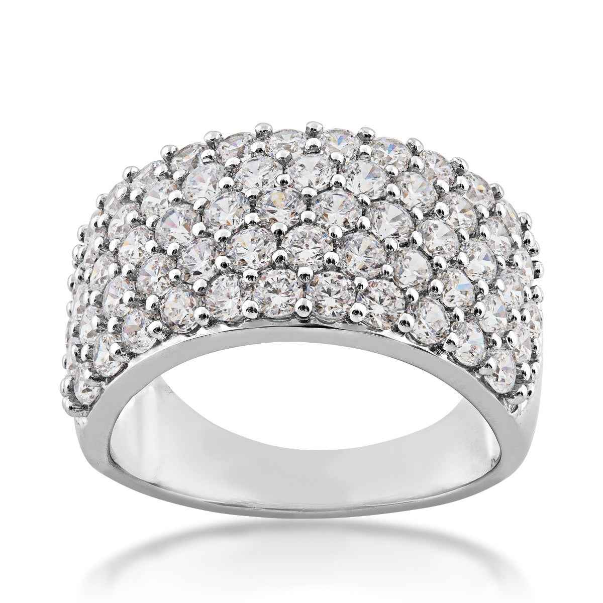 Adamante 3 ct. tw. Lab-Grown Diamond Pave Anniversary Ring in 14K White Gold