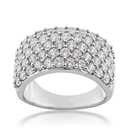 Adamante 3 ct. tw. Lab-Grown Diamond Pave Anniversary Ring in 14K White Gold