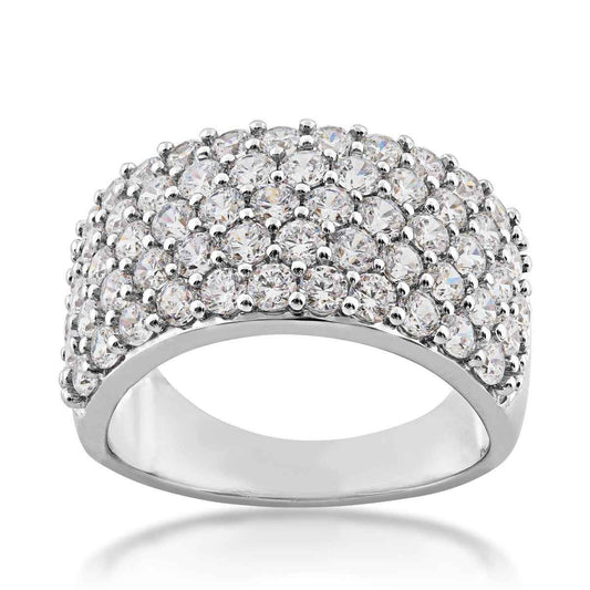 Adamante 3 ct. tw. Lab-Grown Diamond Pave Anniversary Ring in 14K White Gold