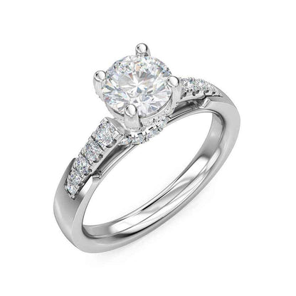 Designed With Love 1/3 ct. tw. Diamond Semi-Mount Engagement Ring in 14K White Gold front view