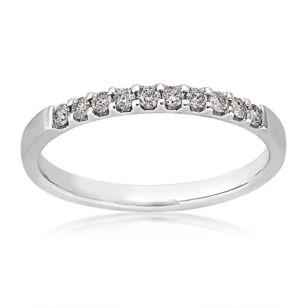 1/5 ct. tw. Round Brilliant Diamond Anniversary Band in 14K White Gold