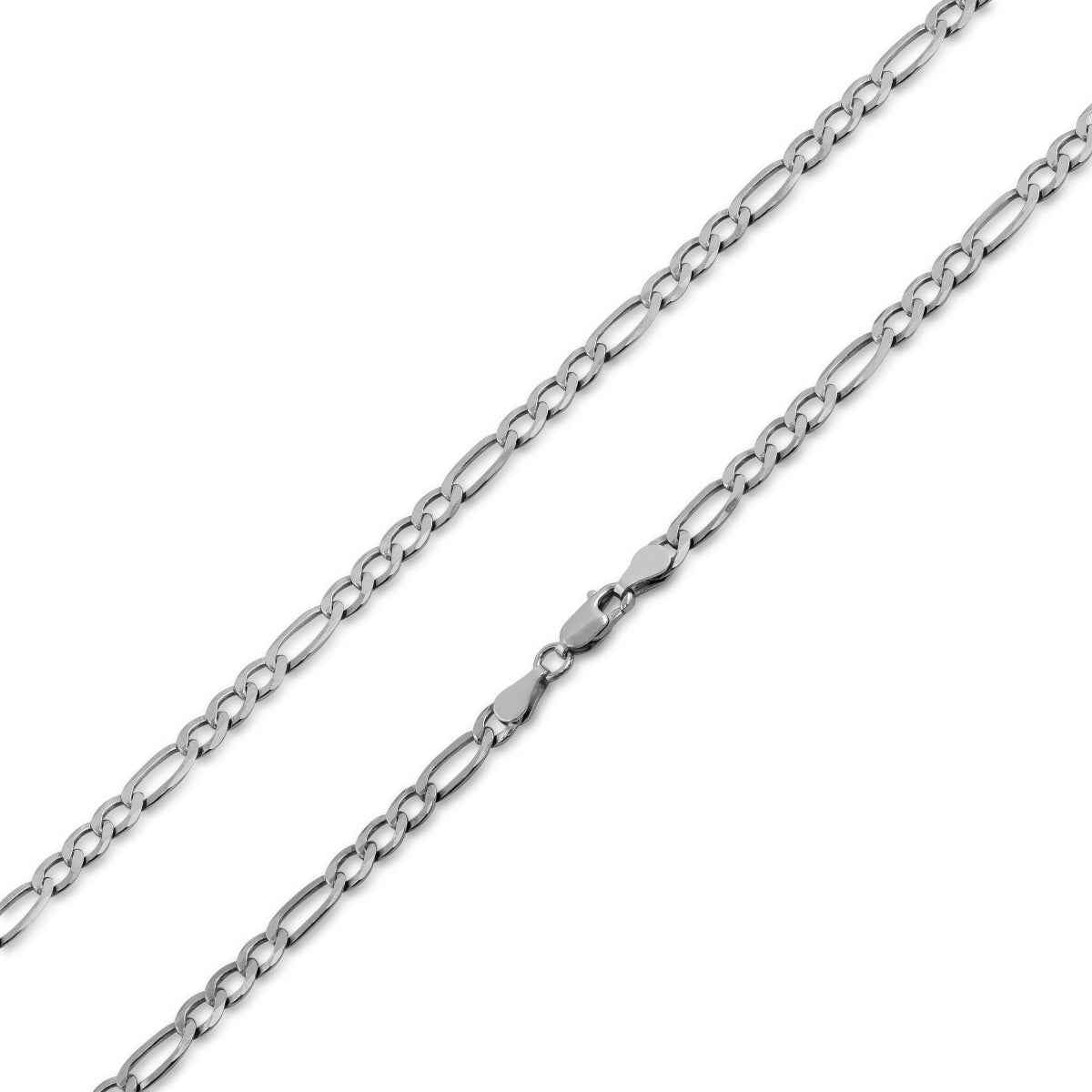 4.5MM 20-inch Figaro Chain in Sterling Silver front view