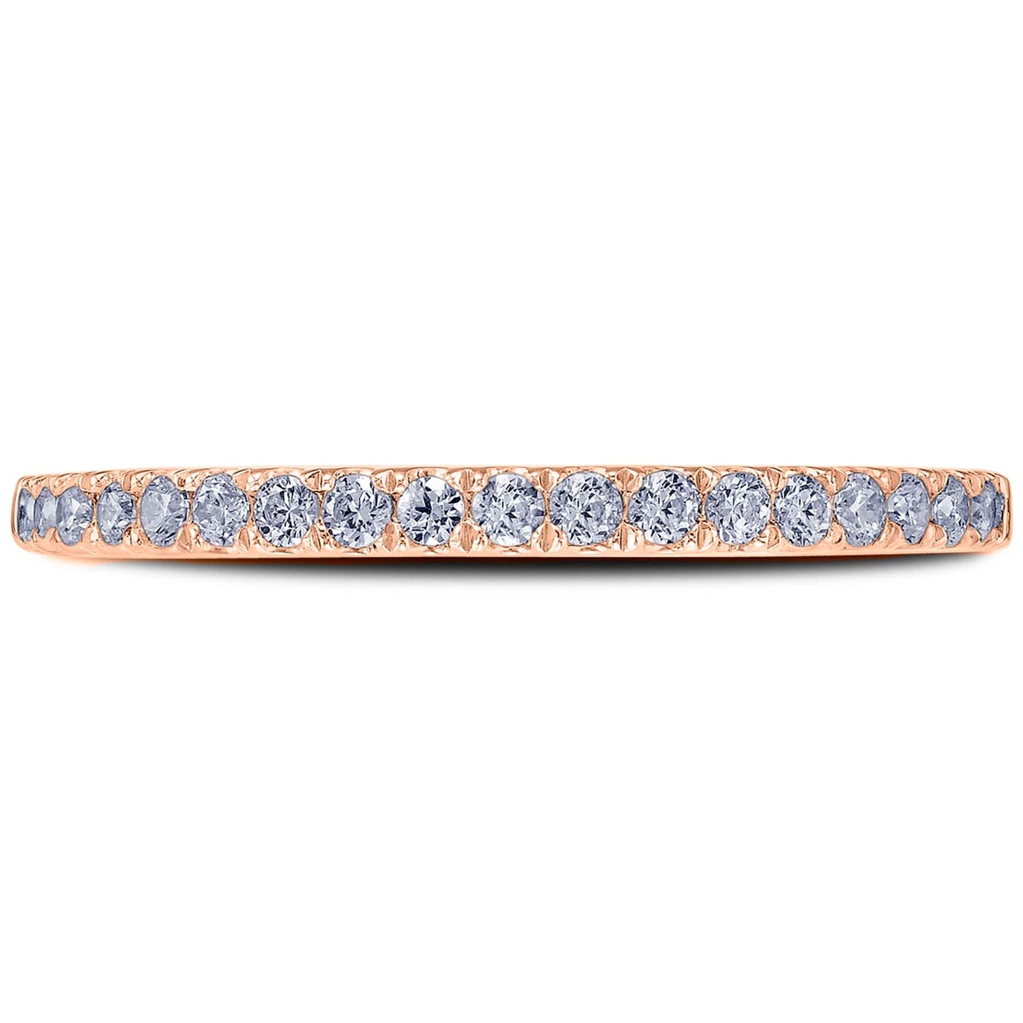 Scott Kay Luminaire 1/4 ct. tw. Diamond Wedding Band in 14K Pink Gold front view