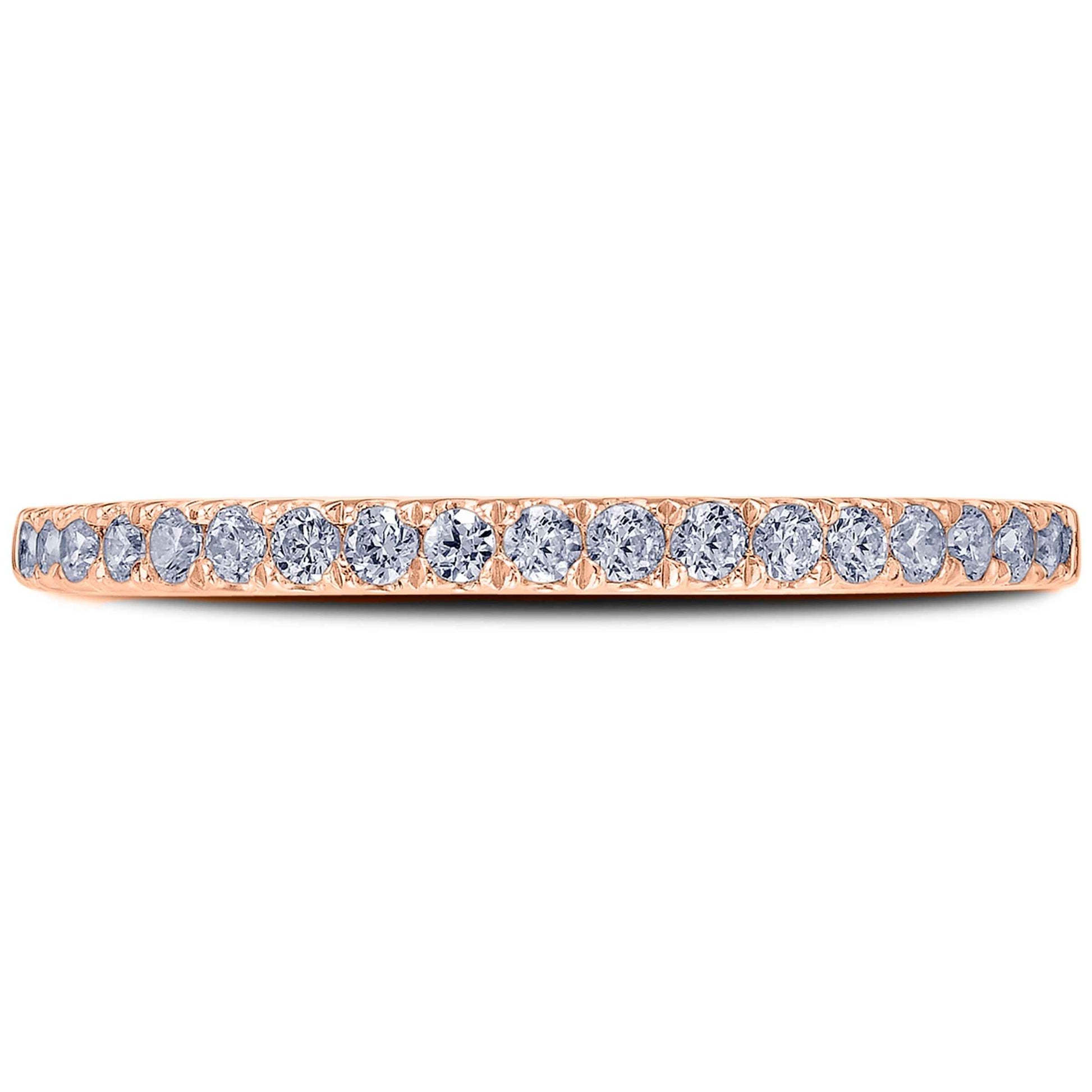 Scott Kay Luminaire 1/4 ct. tw. Diamond Wedding Band in 14K Pink Gold front view