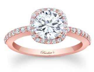 Barkev's Diamond Semi-Mount Engagement Ring in 14K Pink Gold