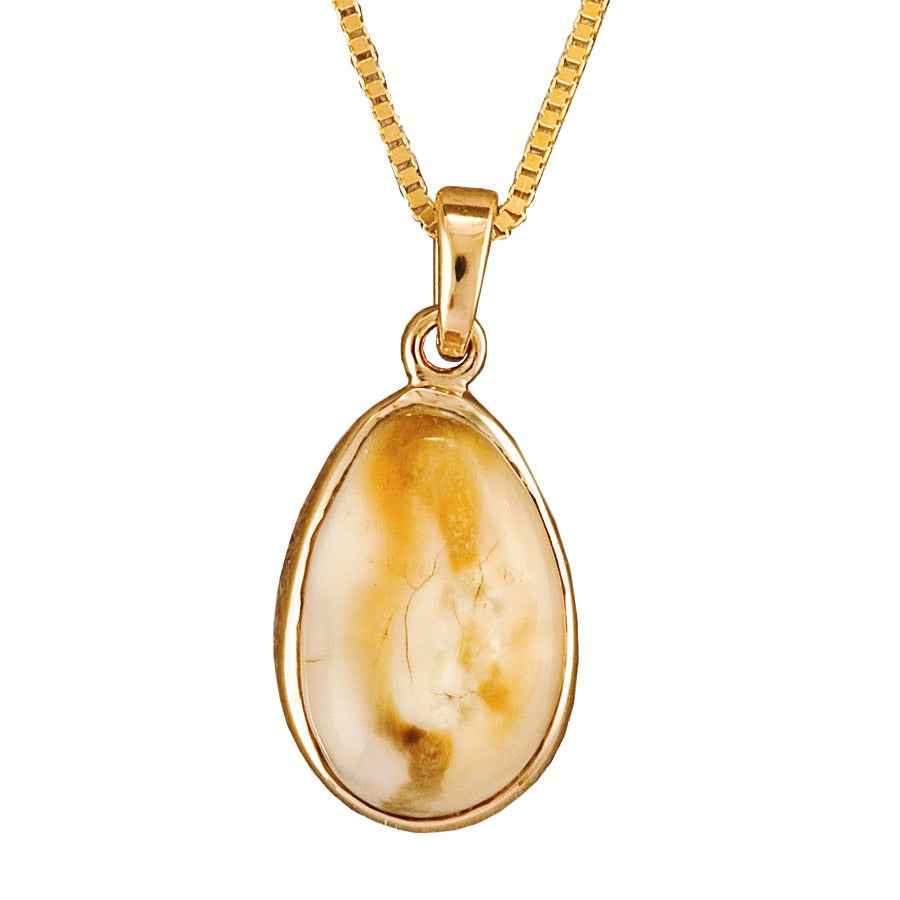 Ladies' Elk Ivory Necklace in 14K Yellow Gold - I420070 Willow Creek
