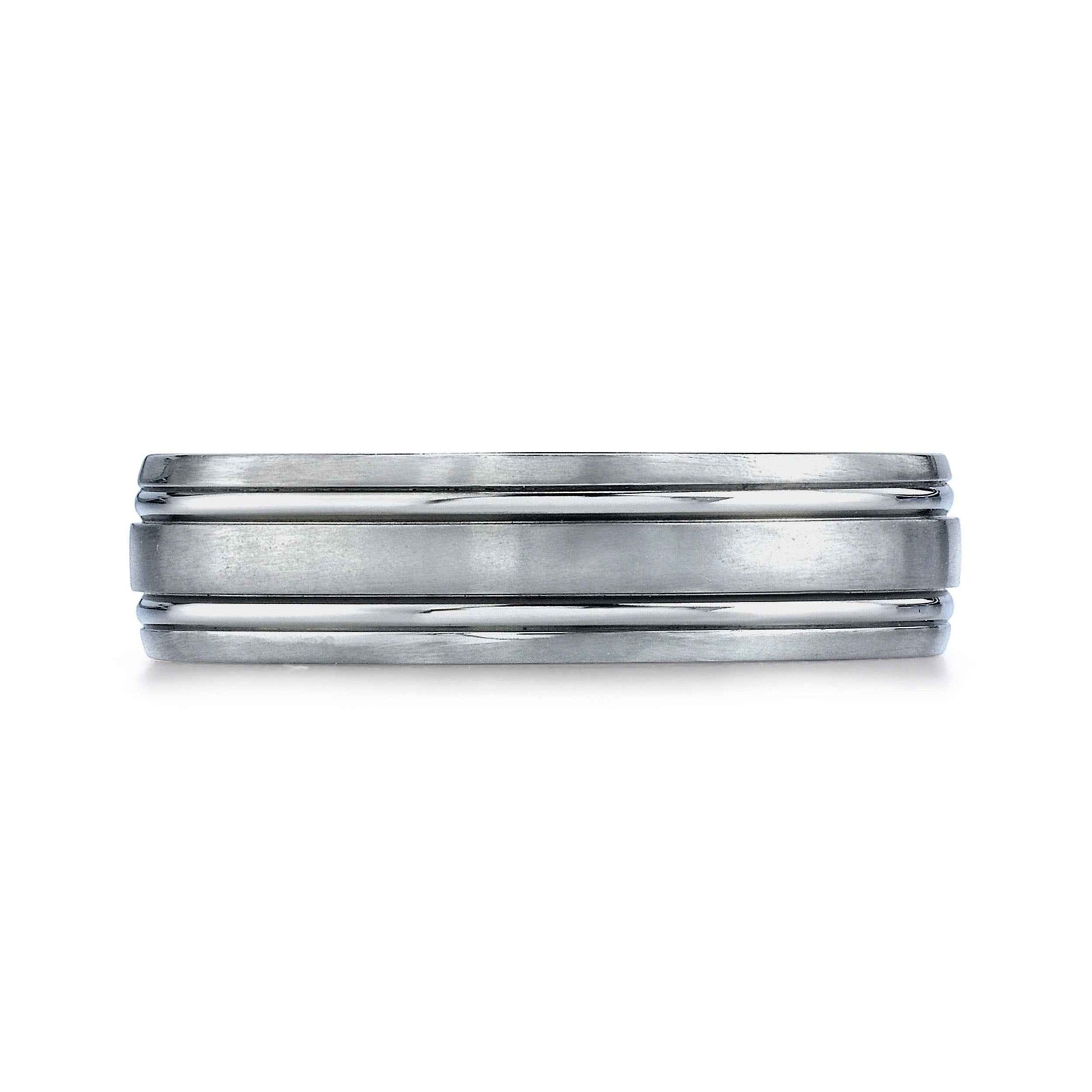 BENCHMARK Men's 6MM Satin Finish Titanium Wedding Band