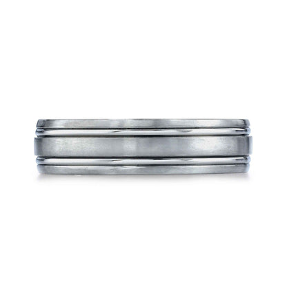 BENCHMARK Men's 6MM Satin Finish Titanium Wedding Band