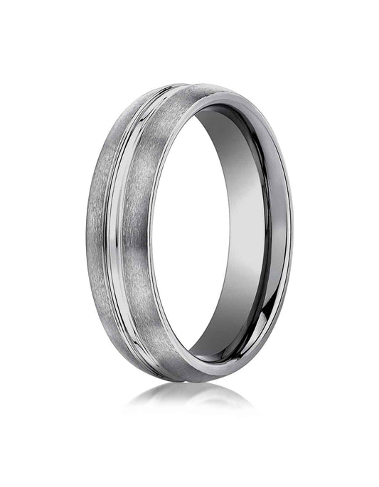 Mens 6MM Tungsten Wedding Ring close-up detail